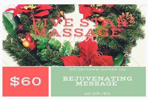 Christmas gift certificates available