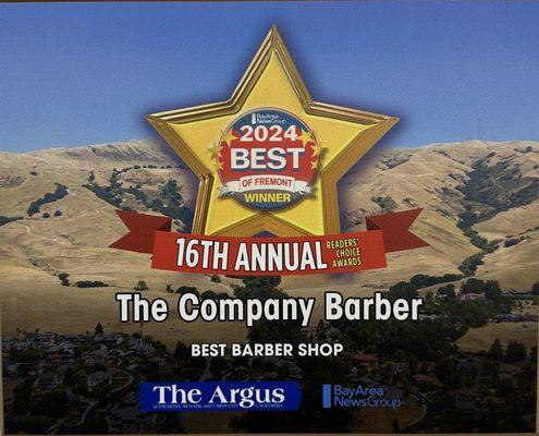 Thank you to all our customers for voting us best barbershop in Fremont 2024!!!