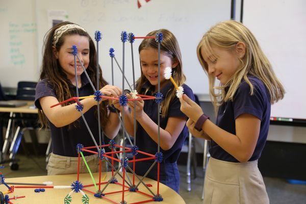 Students in Lower School (K-5) love to visit the Smart Lab, where they explore STEM curriculum and hands on building and learning!