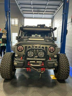 DIY repair garage. Larger lift for big toys