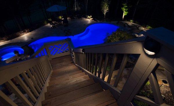 Make your stairs safe with deck lighting.