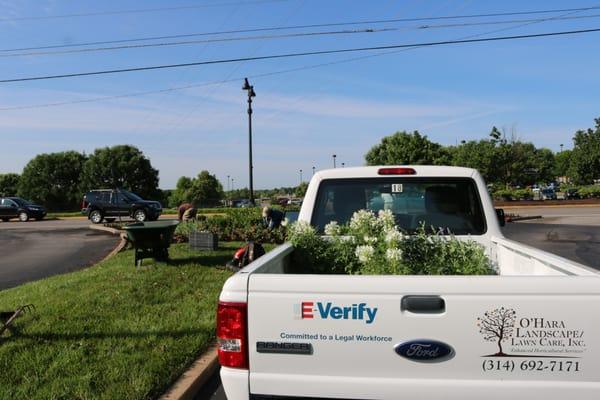 Our landscaping crews hard at work!