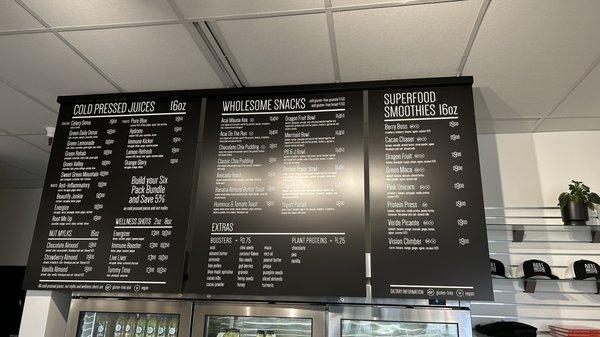 Menu board