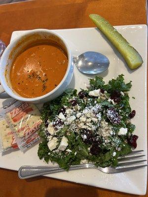 Tomato Soup w/ Kale Salad