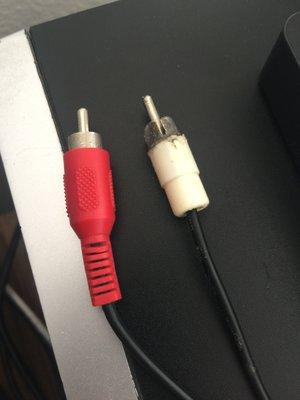 Replaced the RCA plug for stereo audio