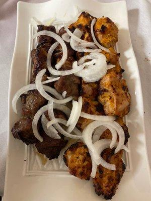 Lamb and chicken Kabab