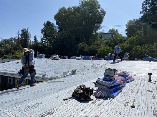 (2) layers of GAF Feltbuster - Roof Deck Protection Synthetic
underlayment.