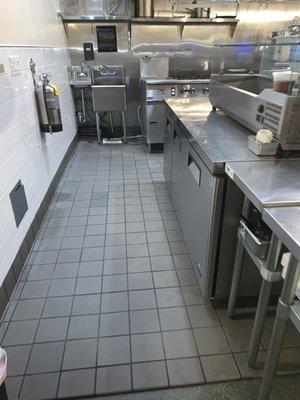 Floors and stainless steel cleaned