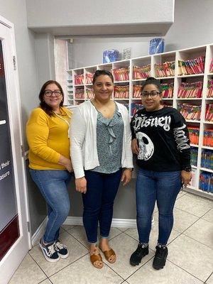 Our Front Staff ready to help you!!  Elba - Our office Manager, Diane Our Treatment Coordinator & Celinda Our Receptionist