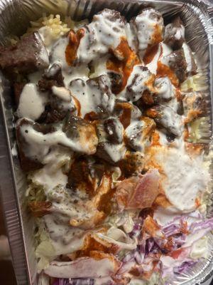 7. Beef Gyro over Rice Plate