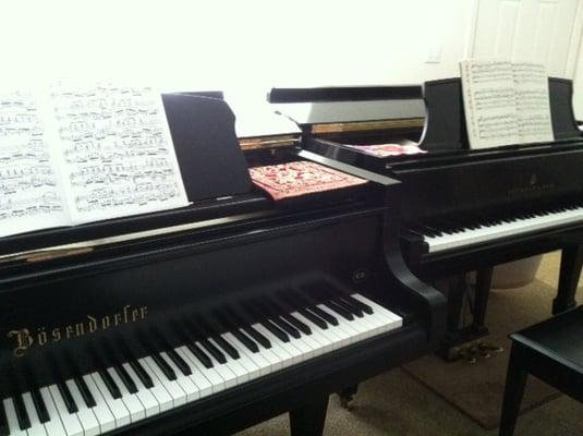 Bosendorfer and Steinway Grand Piano at Hawaii Kai Studio.