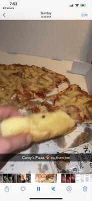 the sunset pizza and cheese bread