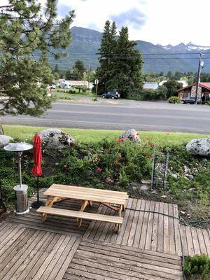 One cute outdoor picnic area.