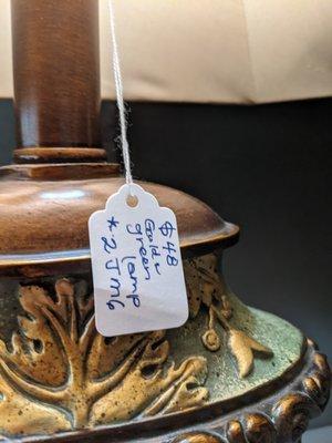 and the price for one of the lamps pictured in this set of photos