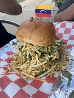 Maracucha Burger (Venezuelan Cheeseburger)