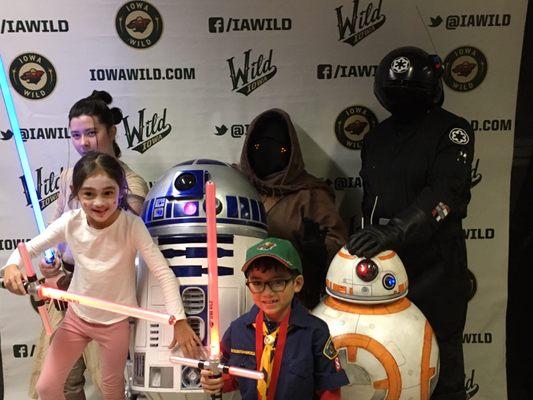 Star Wars night at the Iowa Wild