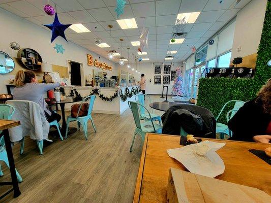 A view of the order counter area from the dining area.