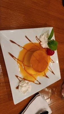 Flan with caramel sauce.