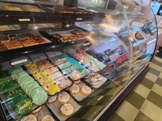 Front counter showing an assortment of cookies