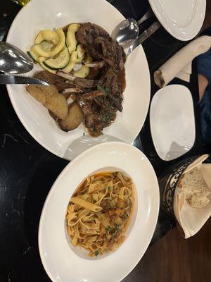 Lamb chops  Pasta