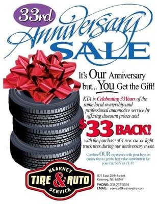 33rd Anniversary Sale!  July, 2012