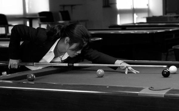 The owner of the establishment, Van Phan. One heck of a pool shark!