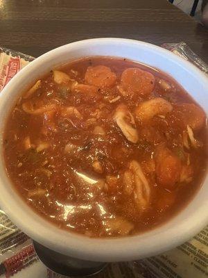 Homemade Chicken tortellini soup