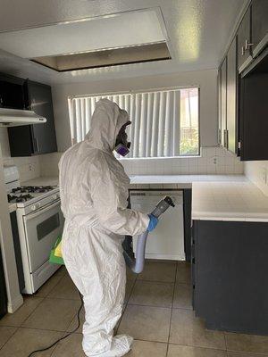 We assisted a Property Manager with a "pro-active" disinfecting of a Pasadena apartment before new tenants moved in.