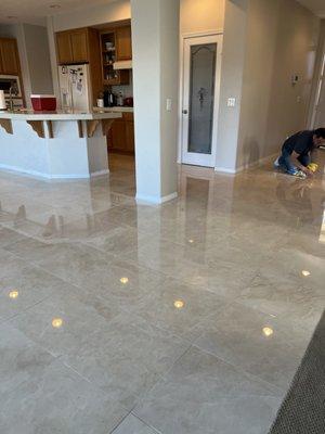 Marble Floor Restored