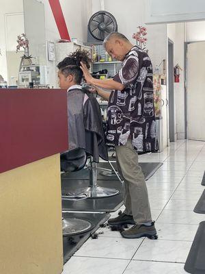 Took my son to get a fade