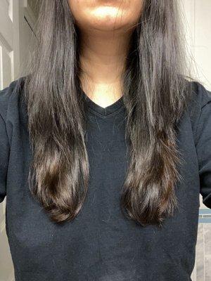 Middle part, clearly uneven sections