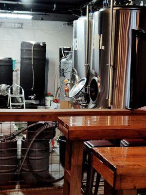 A view of the brewing area.