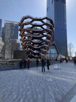 Waterproofing project with AECOM Tishman for the plaza of The Vessel in NYC.