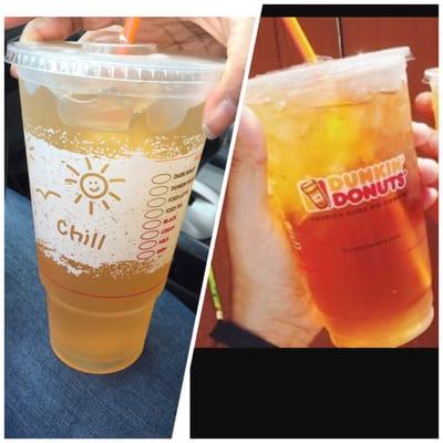 wrong: left  Correct: right  U see my disappointment. I got zero ice tea. It's almost like iced lemon water. Smdh.