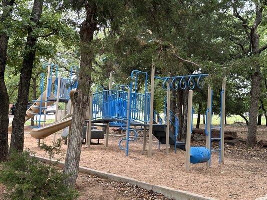 Playground next to pavilion