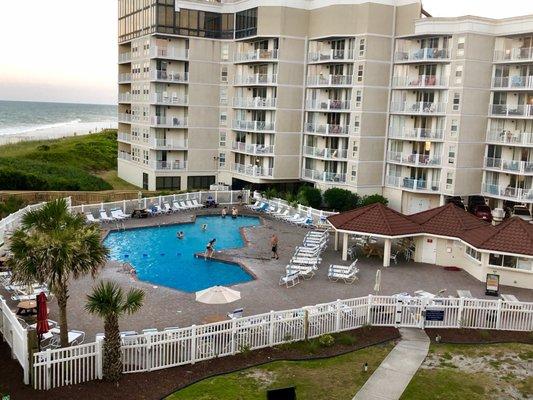 The outdoor pool