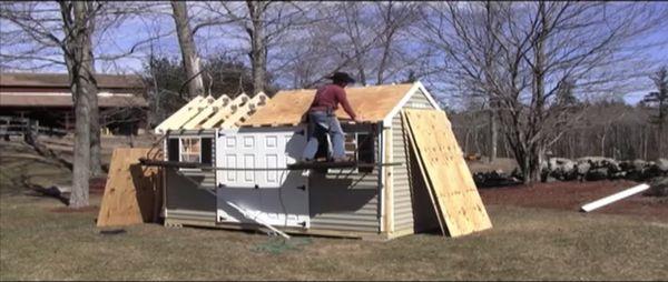 Plywood Roof with 16" on center Rafters