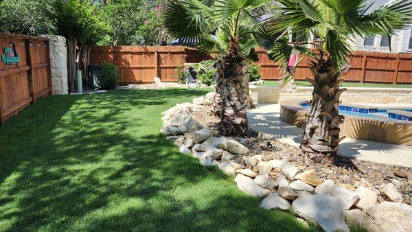 Grass install and landscaping design.