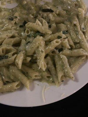 Penne with pesto