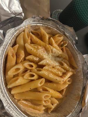 Kid's serving of penne pasta