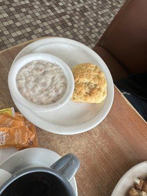 Biscuit and gravy!