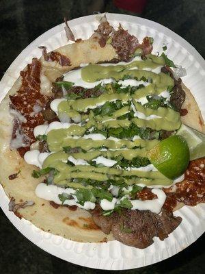 Giant Ribeye taco . Not my favorite my the wife loved it . She is more of a steak eater than I am though