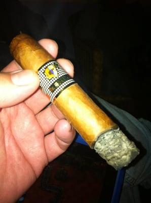 Cohiba Behike 56, the real deal.  Noticed the dark gray ashes?