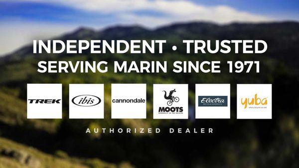 Established 1971. Authorized Dealer of Trek, Ibis, Cannondale, Electra, and Marin Bicycles.