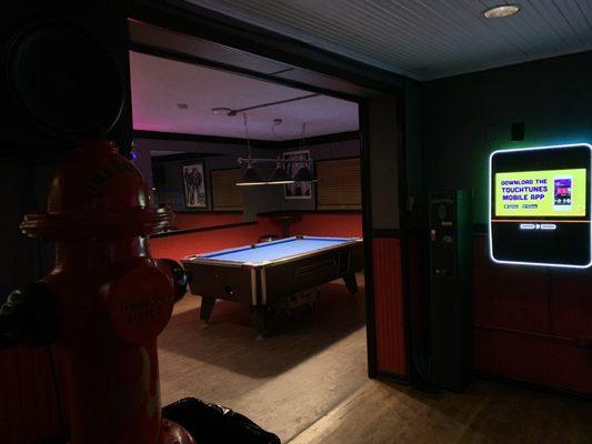 TouchTunes and pool room