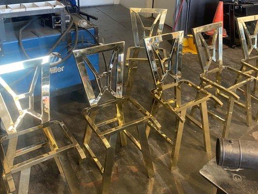 Custom Brass Chairs