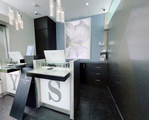 Front desk at our beautiful salon.