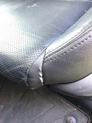 Seat ripped from the seam.