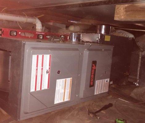 Amana High Efficient Gas Furnace Installation