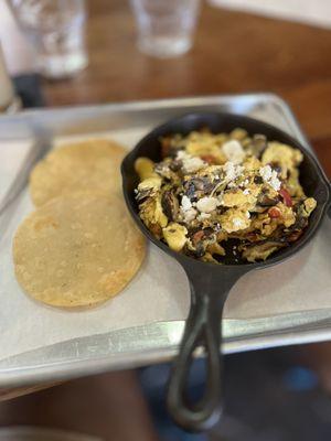 Veggie Skillet with Corn Tortillas